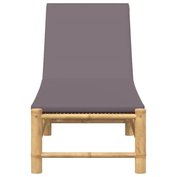 Solsäng med dynor 55x199x30 cm bambu
