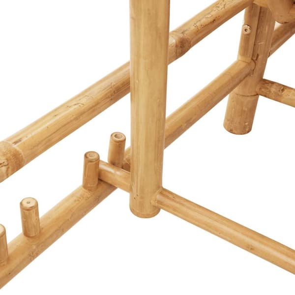 Solsäng med dynor 55x199x30 cm bambu