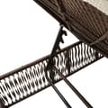 Miniatyrbild 8 av 11: Solsängar 2 st med bord brun konstrotting