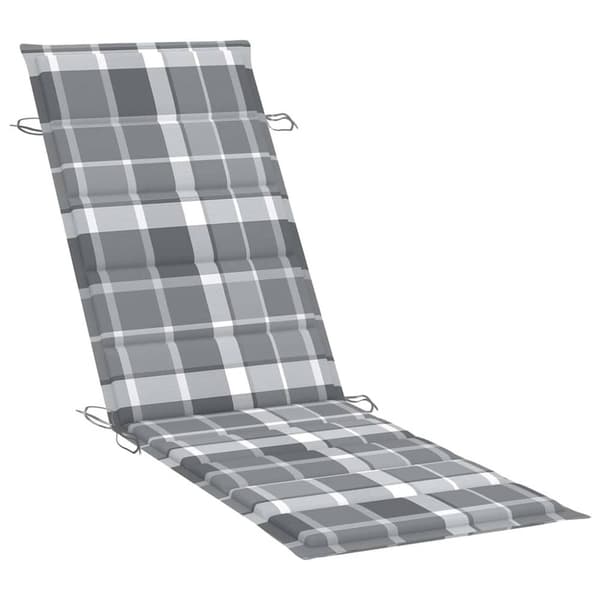 Solsäng med dyna massivt akaciaträ