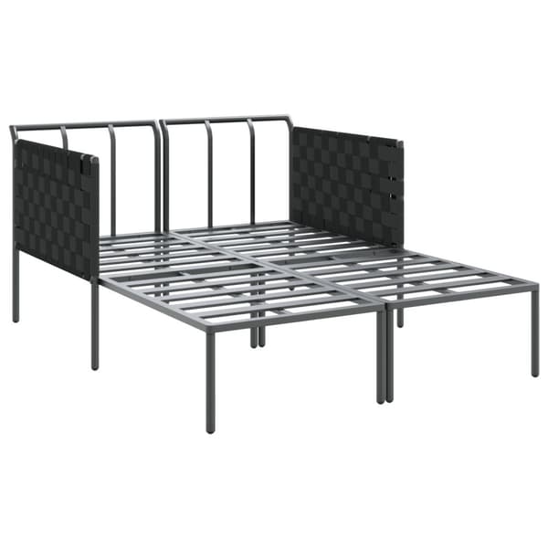 Solbädd med Kuddar 2-Person Anthracite 115x153x69,5 cm Stål