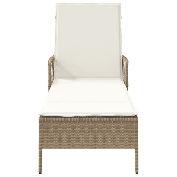 Solstol Beige och gräddvit PE Rottning 157 x 55 x 92 cm