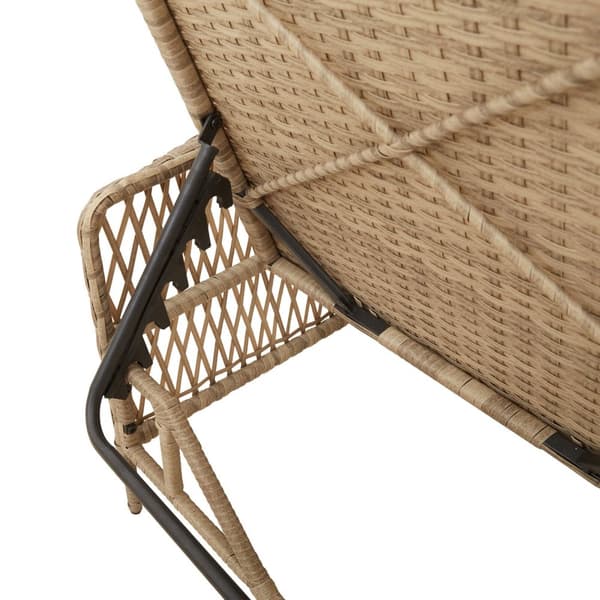 Solstol Beige och gräddvit PE Rottning 157 x 55 x 92 cm
