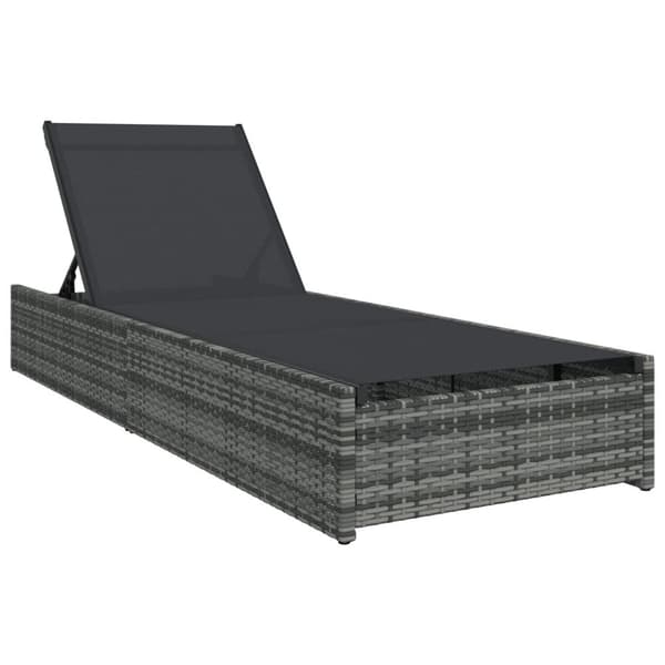 Solstol Grå 60x200x27 cm Konstrotting