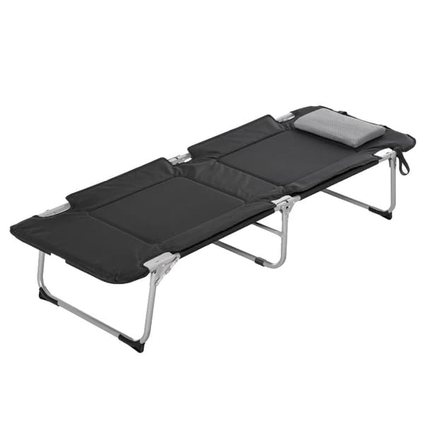 Sammenklappelig Camping Seng, Bærbart Design, Robust Stålramme, Behagelig Polstring