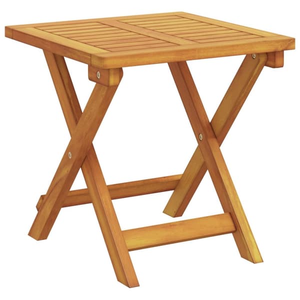Vikbar Solstol med Bord och Kudde i Massivt Akaciaträ