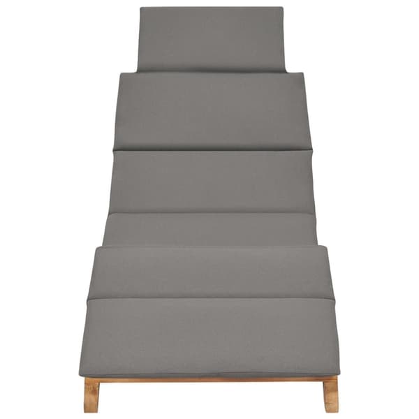 Solsängar med dynor 2 st massiv teak