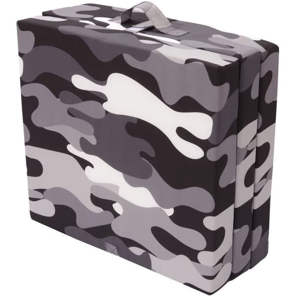 Klapstol - SAMBA - Grå - Multipositions - Militær camouflage - 190 x 70 x 9 cm