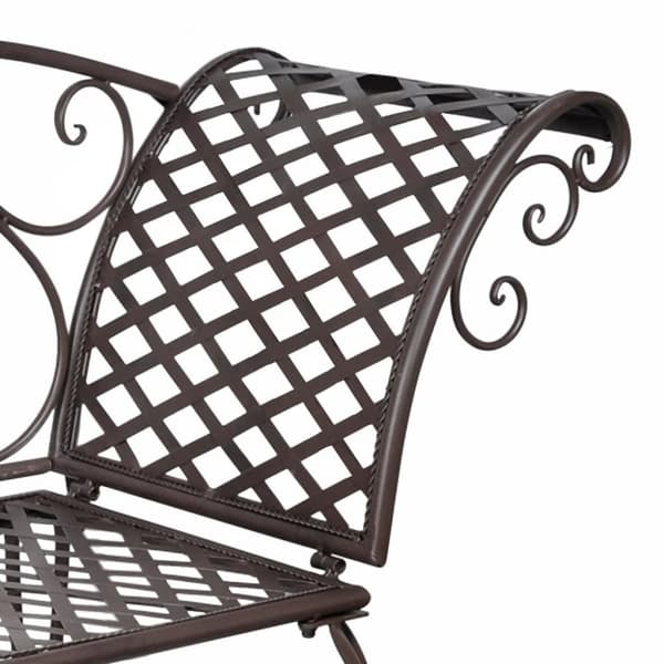 vidaXL Hagesjeselong 128 cm stål antikk brun