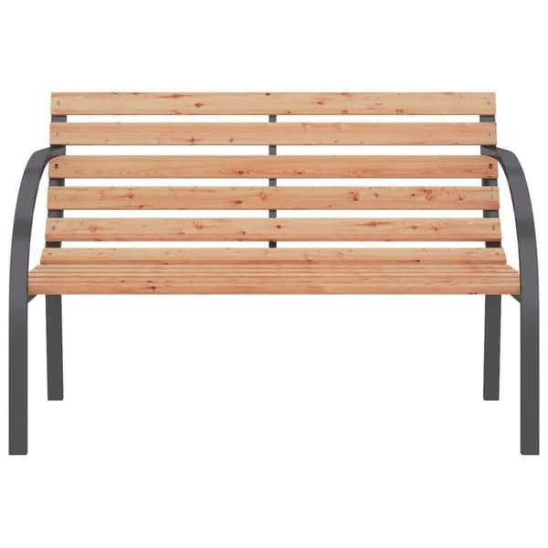 vidaXL Hagebenk 120 cm tre og jern