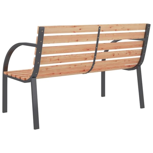 vidaXL Hagebenk 120 cm tre og jern