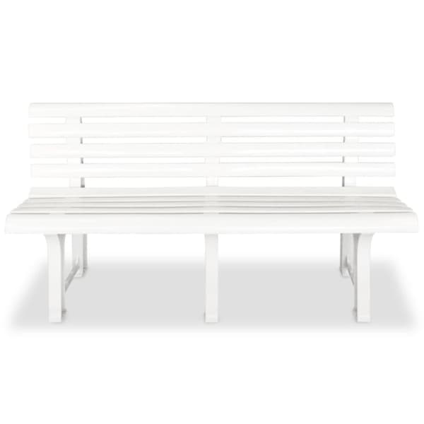 vidaXL Puutarhapenkki 145,5 cm muovi valkoinen