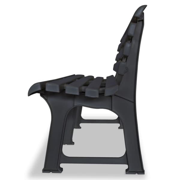vidaXL Hagebenk 145,5 cm plast antrasitt