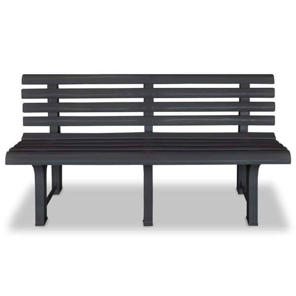 vidaXL Hagebenk 145,5 cm plast antrasitt