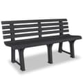 Miniatyrbilde 1 av 6: vidaXL Hagebenk 145,5 cm plast antrasitt