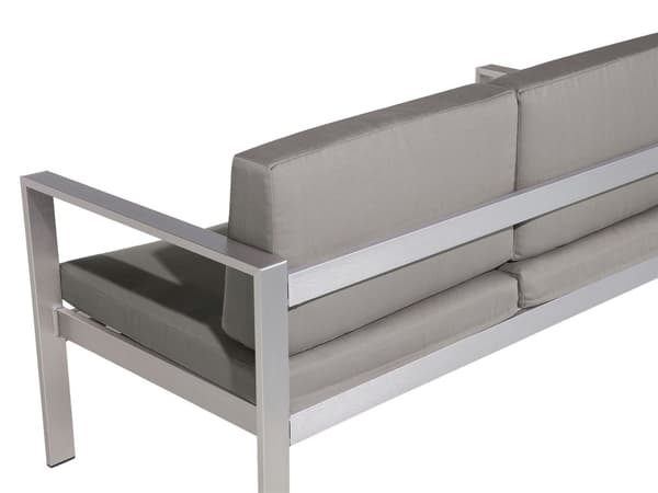 2-sits Utomhus Trädgårdssoffa i Mörkgrå Färg med Anodiserad Aluminiumram och Kuddar