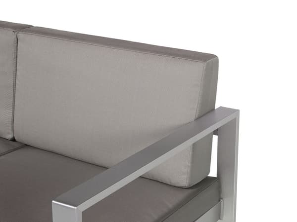 2-sits Utomhus Trädgårdssoffa i Mörkgrå Färg med Anodiserad Aluminiumram och Kuddar