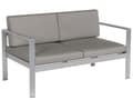 Pikkukuva 4 / 11: Puutarhapenkki tummanharmaa 142 x 70 x 80 cm alumiini polyesteri kahdelle UV-kestävä