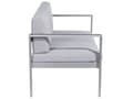 Miniatyrbillede 6 af 11: Havesofa Lysegrå Anodiseret Aluminium 2 Personers Udendørs med Sædehynder Loungesofa til Terrasse Have Nonwood Vedligeholdelsesfrit