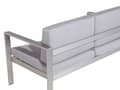 Miniatyrbillede 7 af 11: Havesofa Lysegrå Anodiseret Aluminium 2 Personers Udendørs med Sædehynder Loungesofa til Terrasse Have Nonwood Vedligeholdelsesfrit