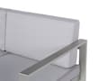 Miniatyrbillede 8 af 11: Havesofa Lysegrå Anodiseret Aluminium 2 Personers Udendørs med Sædehynder Loungesofa til Terrasse Have Nonwood Vedligeholdelsesfrit