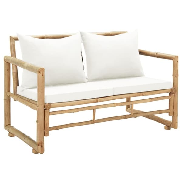 vidaXL 2-personers havesofa med hynder bambus