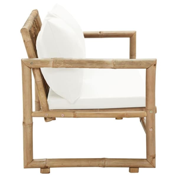 vidaXL 2-personers havesofa med hynder bambus