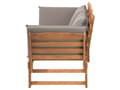 Miniatyrbillede 6 af 11: Havesofa Lys Træ Taupe Polyester 2 Personers Loungesofa med Hynde Lamel Bænk Multifunktionel Daybed Justerbare Armlæn Terrasse Havemøbel