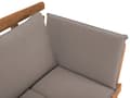 Miniatyrbillede 8 af 11: Havesofa Lys Træ Taupe Polyester 2 Personers Loungesofa med Hynde Lamel Bænk Multifunktionel Daybed Justerbare Armlæn Terrasse Havemøbel