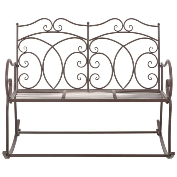 vidaXL Hagebenk 104 cm jern antikk brun