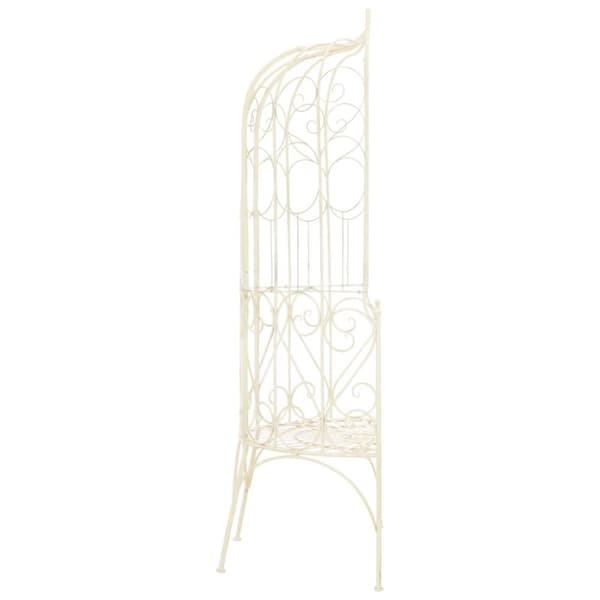 vidaXL havebænk 95 cm jern antikhvid