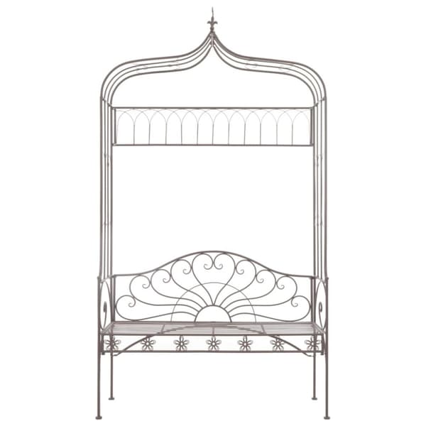 vidaXL havebænk 122 cm jern antik brun