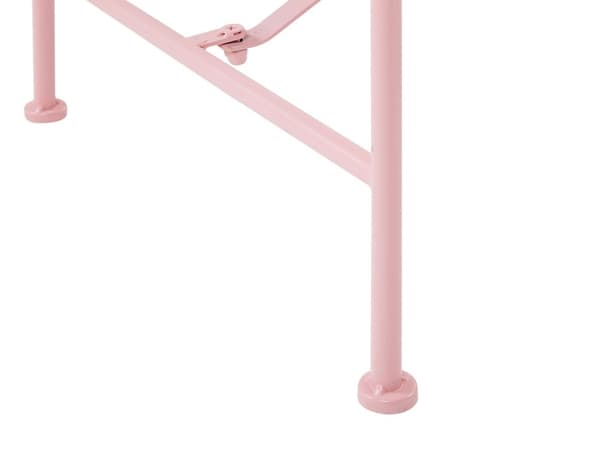 2-sits Utomhus Trädgårdsbänk av Metall i Rosa Färg i Vintagestil