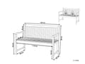 Miniatyrbillede 3 af 8: 3-personers havebænk lyst akacietræ til terrasse altan klassisk design 120cm