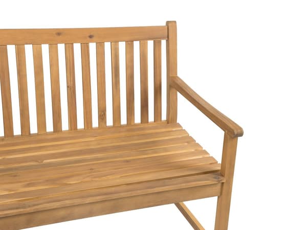 3-personers havebænk lyst akacietræ til terrasse altan klassisk design 160cm