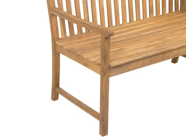 3-personers havebænk lyst akacietræ til terrasse altan klassisk design 160cm
