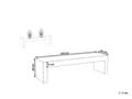 Miniatyrbillede 3 af 8: Grå betonimiteret havebænk 150 x 40 cm 2-personers moderne industriel stil