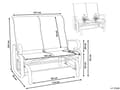 Miniatyrbillede 3 af 10: Havebænk Brun Aluminium PVC 114 x 78 x 105 cm UV-bestandig Vandafvisende Moderne Gynge Sæde Design til Altan Terrasse Havemøbel Indretning
