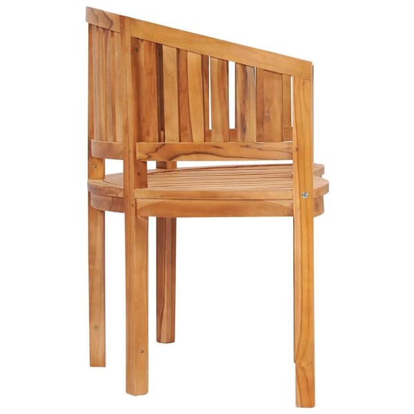vidaXL Bananbänk 151 cm massiv teak