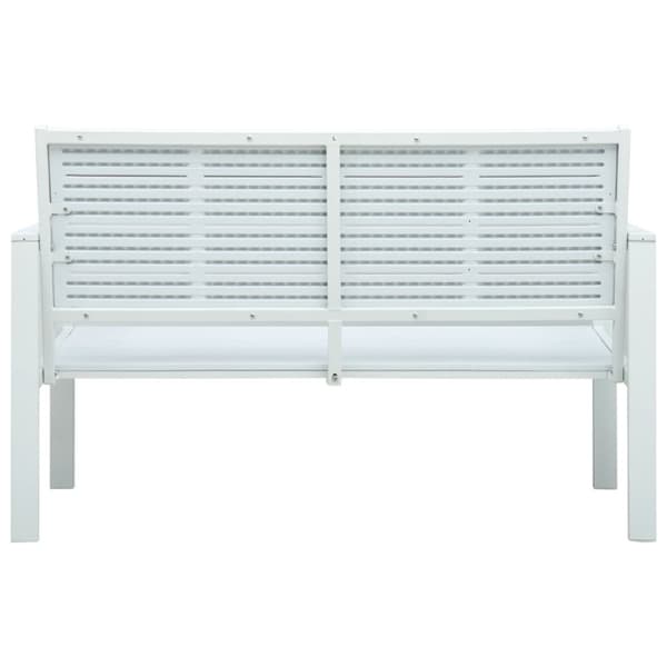 vidaXL Hagebenk 120 cm HDPE hvit treutseende