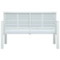 Miniatyrbilde 4 av 6: vidaXL Hagebenk 120 cm HDPE hvit treutseende