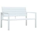 Miniatyrbilde 1 av 6: vidaXL Hagebenk 120 cm HDPE hvit treutseende