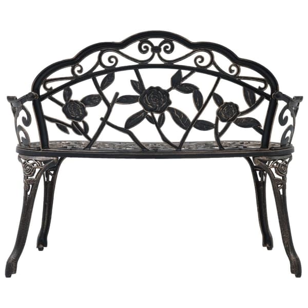 vidaXL Bistrobenk 100 cm bronsestøpt aluminium