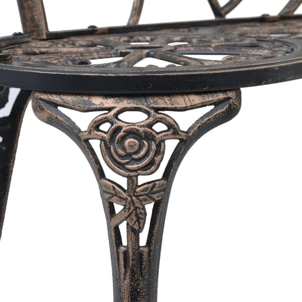 vidaXL Bistrobenk 100 cm bronsestøpt aluminium