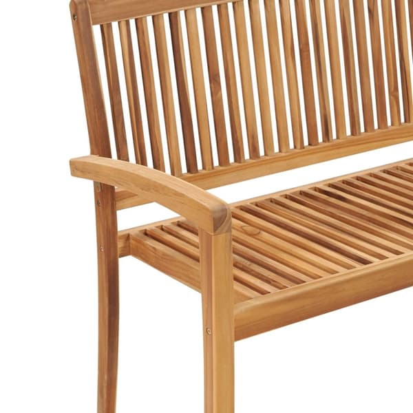 vidaXL 2-seters hagebenk stablebar 128,5 cm heltre teak