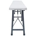 Miniatyrbillede 3 af 8: vidaXL foldbare havebænke 2 stk. 180 cm HDPE hvid