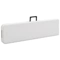 Miniatyrbillede 5 af 8: vidaXL foldbare havebænke 2 stk. 180 cm HDPE hvid