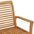 Miniatyrbilde 4 av 9: vidaXL Hagebenk med grå pute 112 cm heltre teak