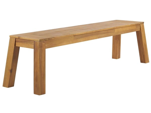 Havebænk Lyst Lamineret Akacietræ 160 cm til Hjemmet på Terrasse Altan Rustik Moderne Stil
