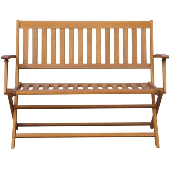 vidaXL Hagebenk med pute 120 cm heltre akasie